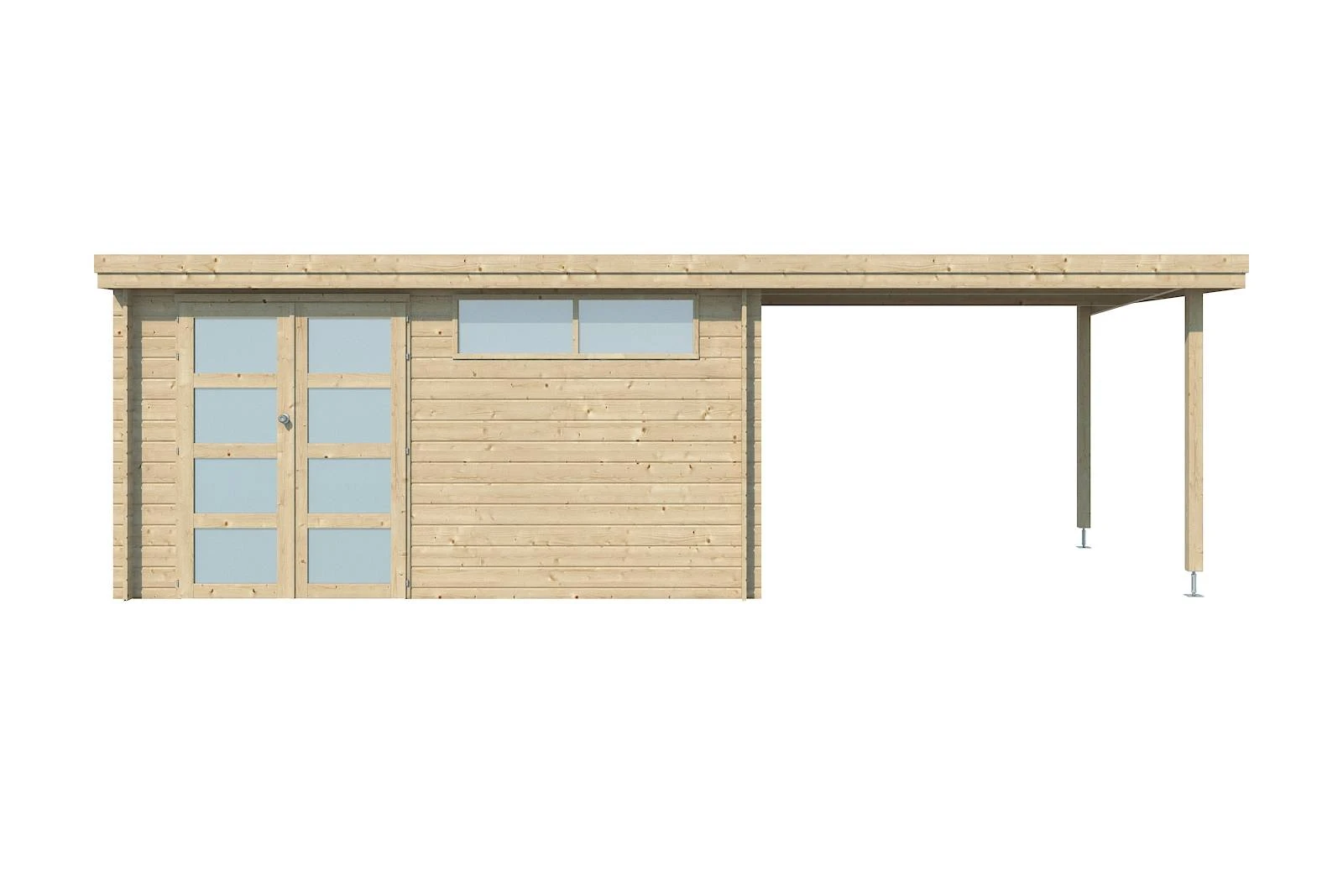 Woodlands Blokhut Oregon met Overkapping 715 x 295 cm - Afbeelding 1